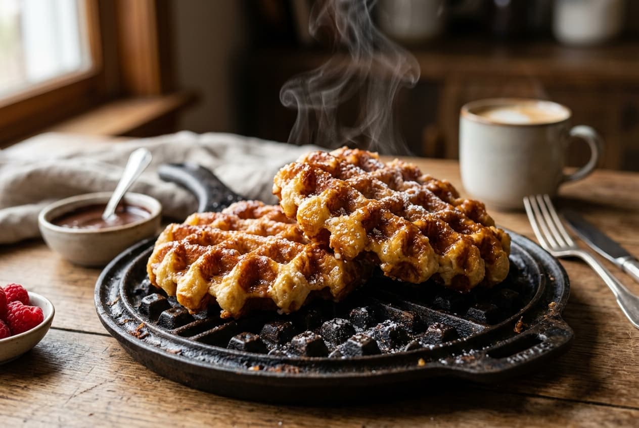 Lattice-Iron Liège Waffles